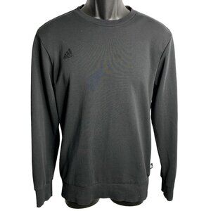 Adidas Tango Crewneck Sweatshirt S All Black Long Sleeves Flocked Pullover